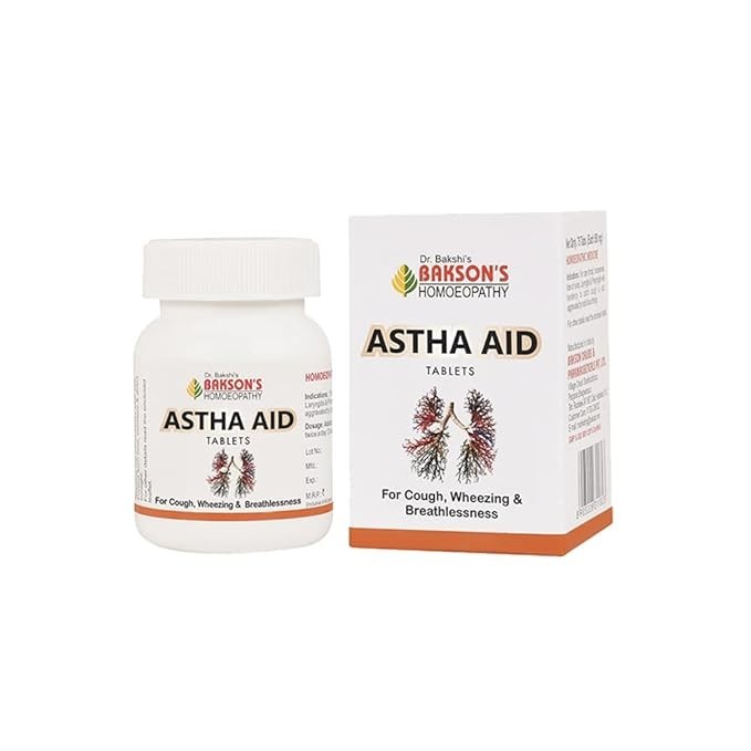Bakson Homeopathy Astha Aid Tablet (75tab) For cough &cold, breathing difficulty