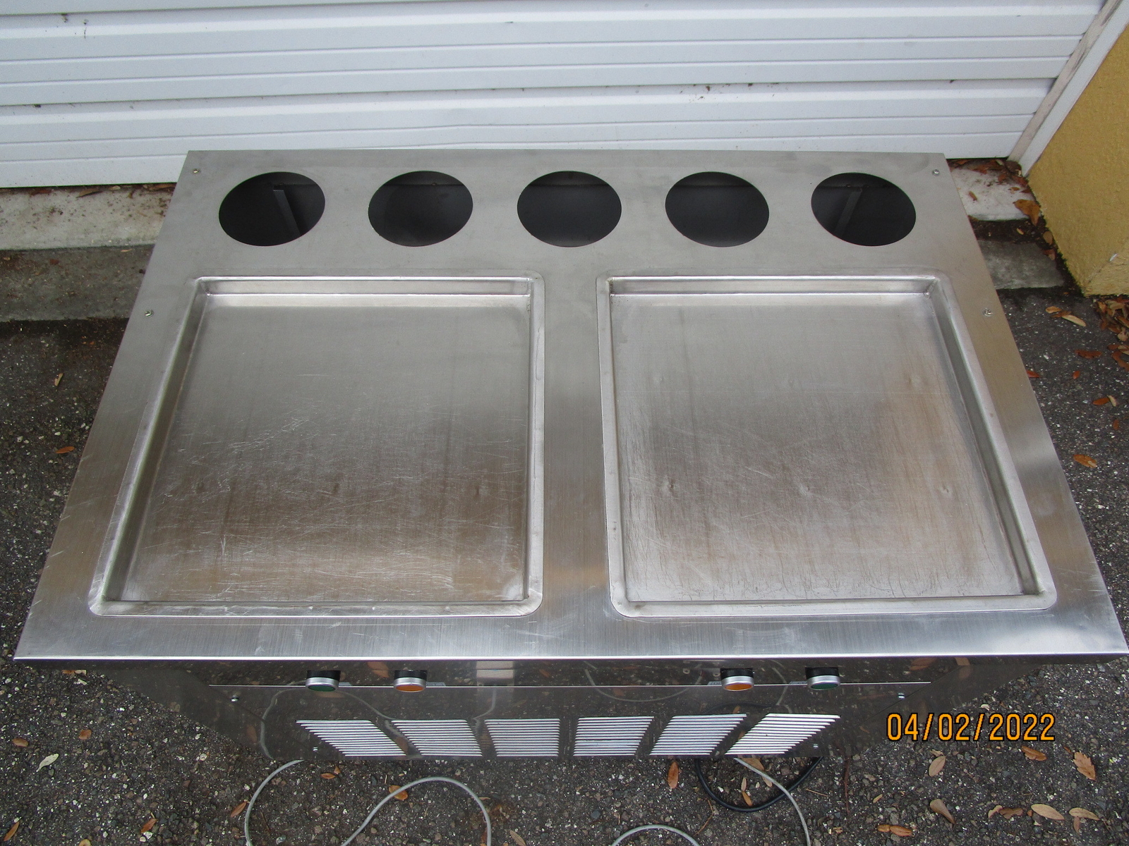 Artex Commercial Ice Cream Roll Machine Model CBJF-2D5C Double Pans