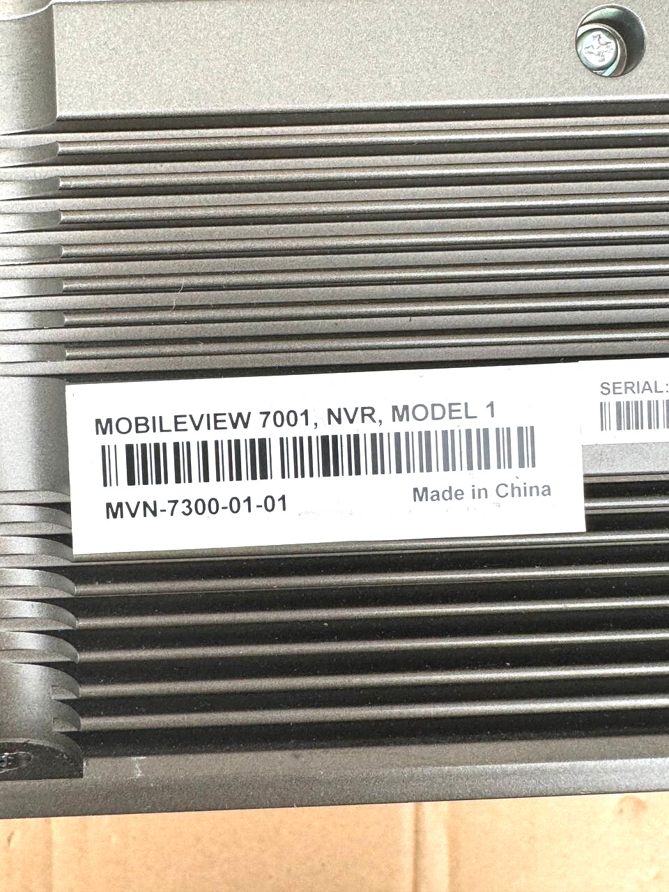 MOBILEVIEW 7001, MVN-7300-01-01 NETWORK VIDEO RECORDER NVR