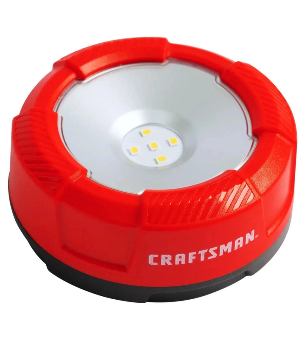 Craftsman Red Battery Powered LED Magnetic Puck Light CMST98187