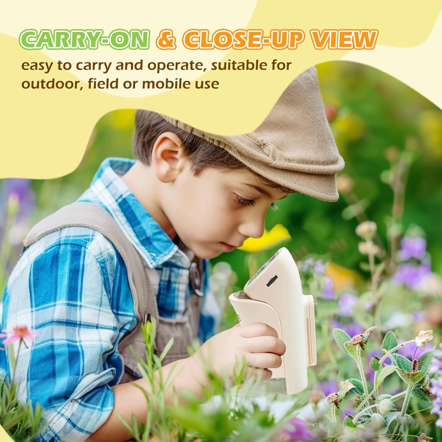 Microscope for Kids, 1000X HD Handheld Kids Microscope, 4K 2.1'' Screen Mini