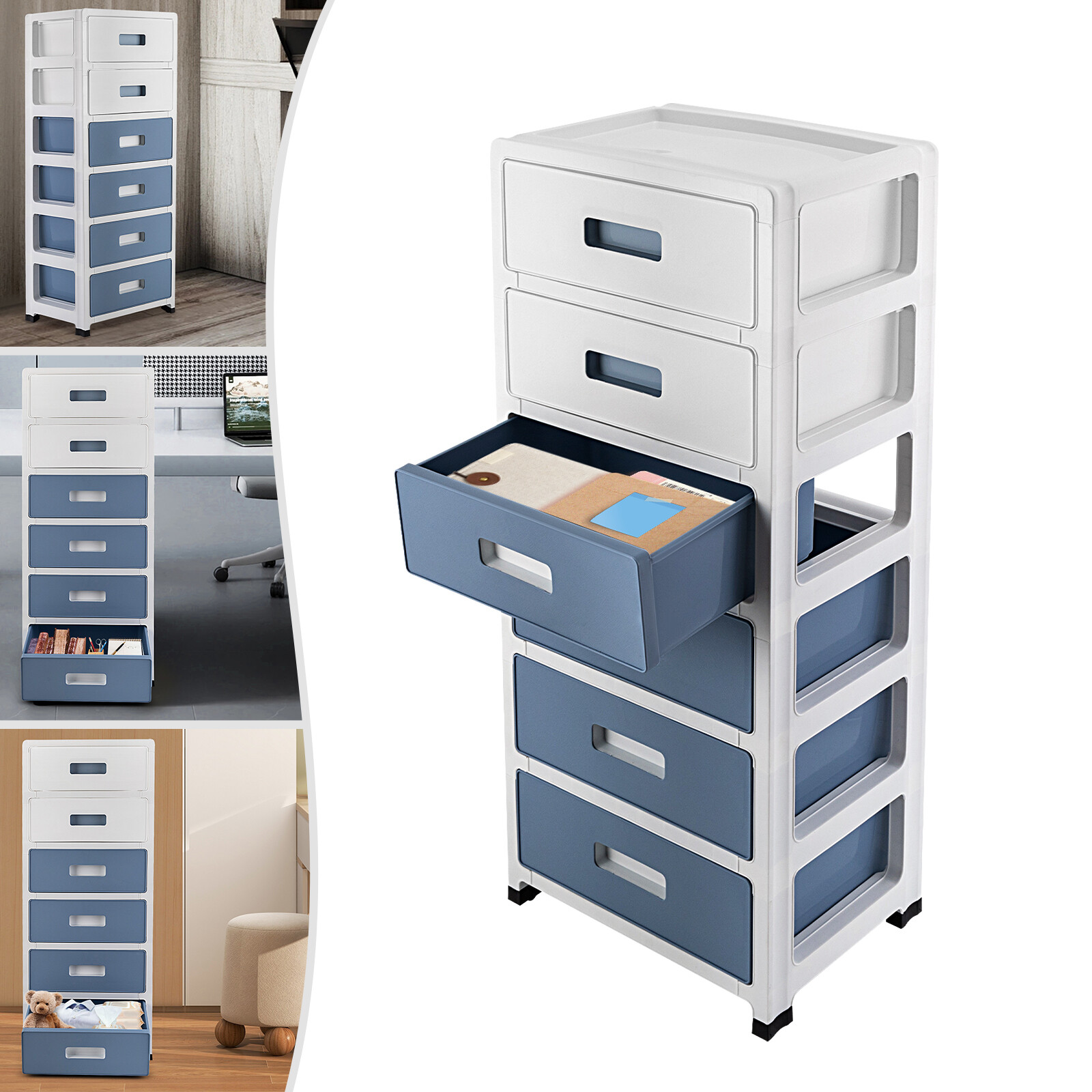 6 Drawer Desktop Organizer for Office File Supply Household Gap Storage Box