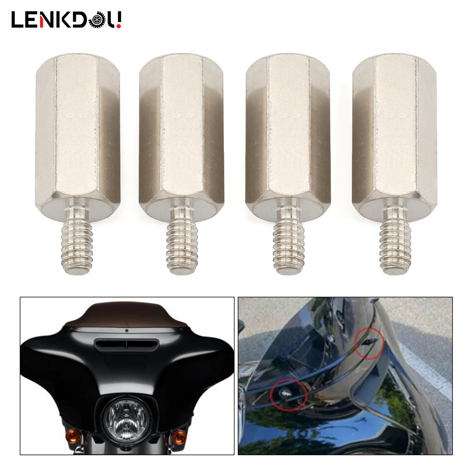 58949-96 Batwing Extension Nut Standoff Stud Outer Fairing For Harley Touring