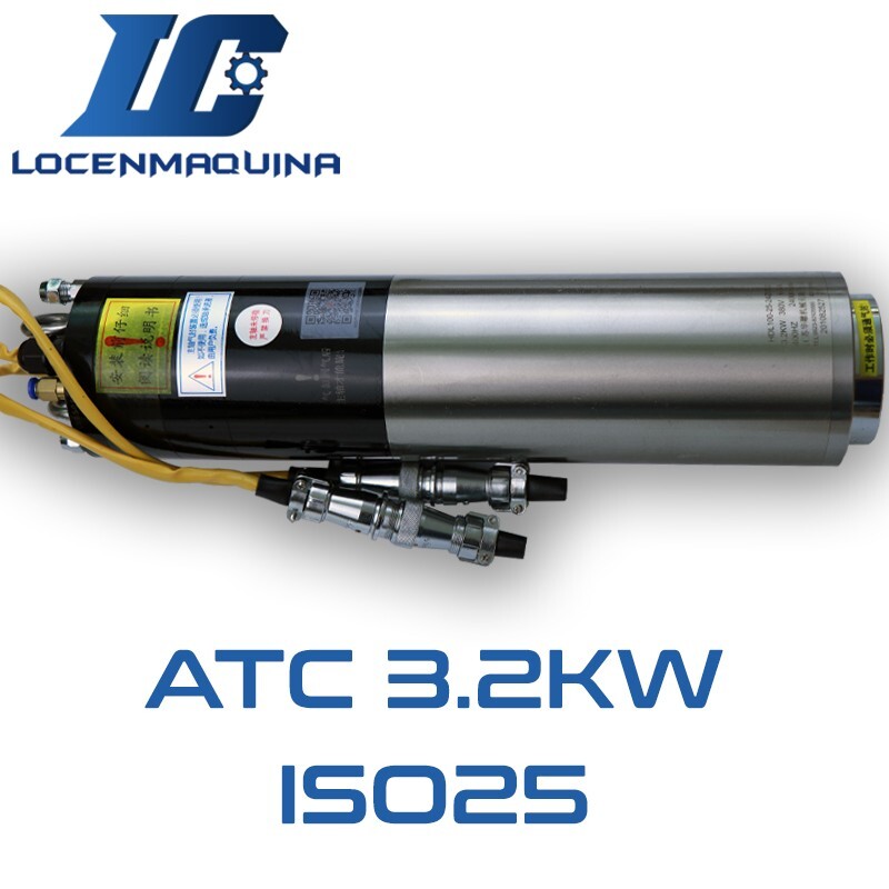 3.2KW ATC Water Cooling Spindle ISO25 2 Poles AC380V 400HZ 24000RPM