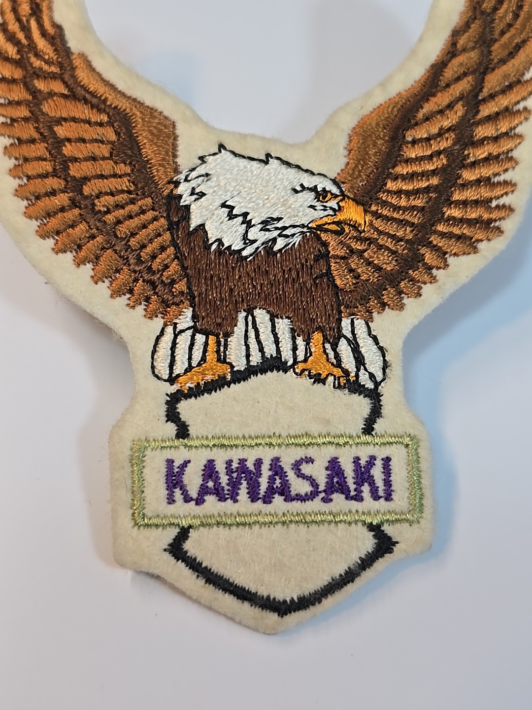 Kawasaki Eagle Iron-On Patch Motorcycle
