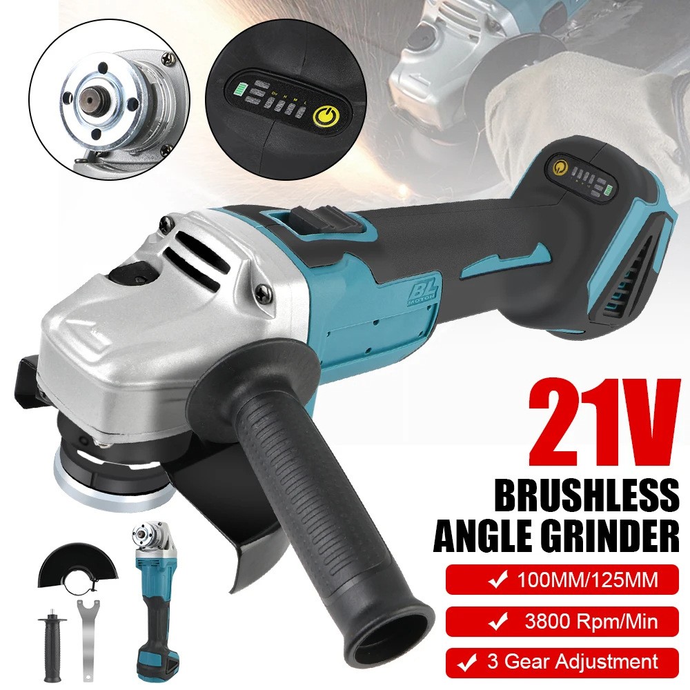 For 18V Makita 125mm Angle Grinder Cordless Brushless Li-ion Electric Tool Bare