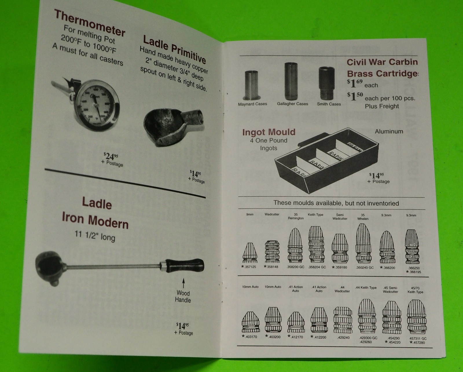 Rapine Catalog #14-w/Mould Chart-NEW