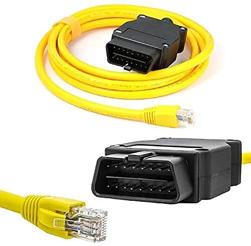 Giochem Enet OBD2 RJ45 Cable,Ethernet 6.6ft/2M Cable, Yellow
