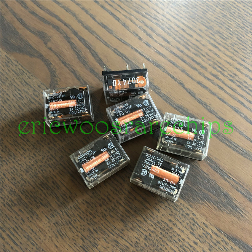 G6C-2117P-FD-US-DC24 Power Relay 8A 250VAC 6 Pins x 1pc