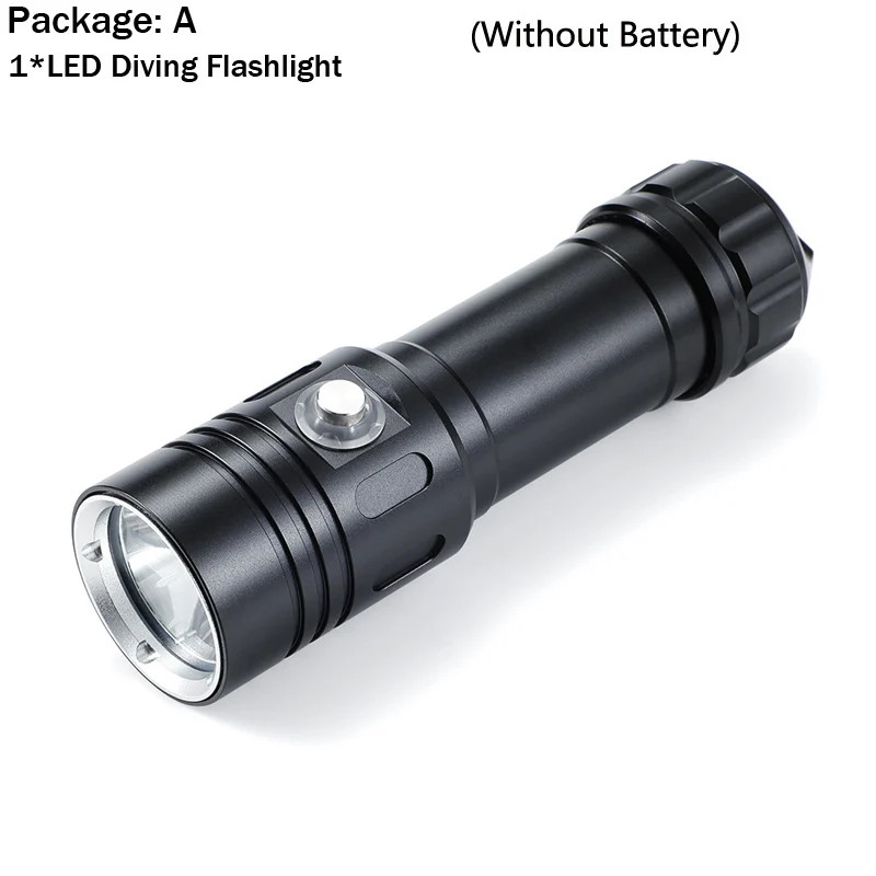 Diving Light 2000 Lumens Super Bright Scuba Dive Flashlight IP68 Waterproof for