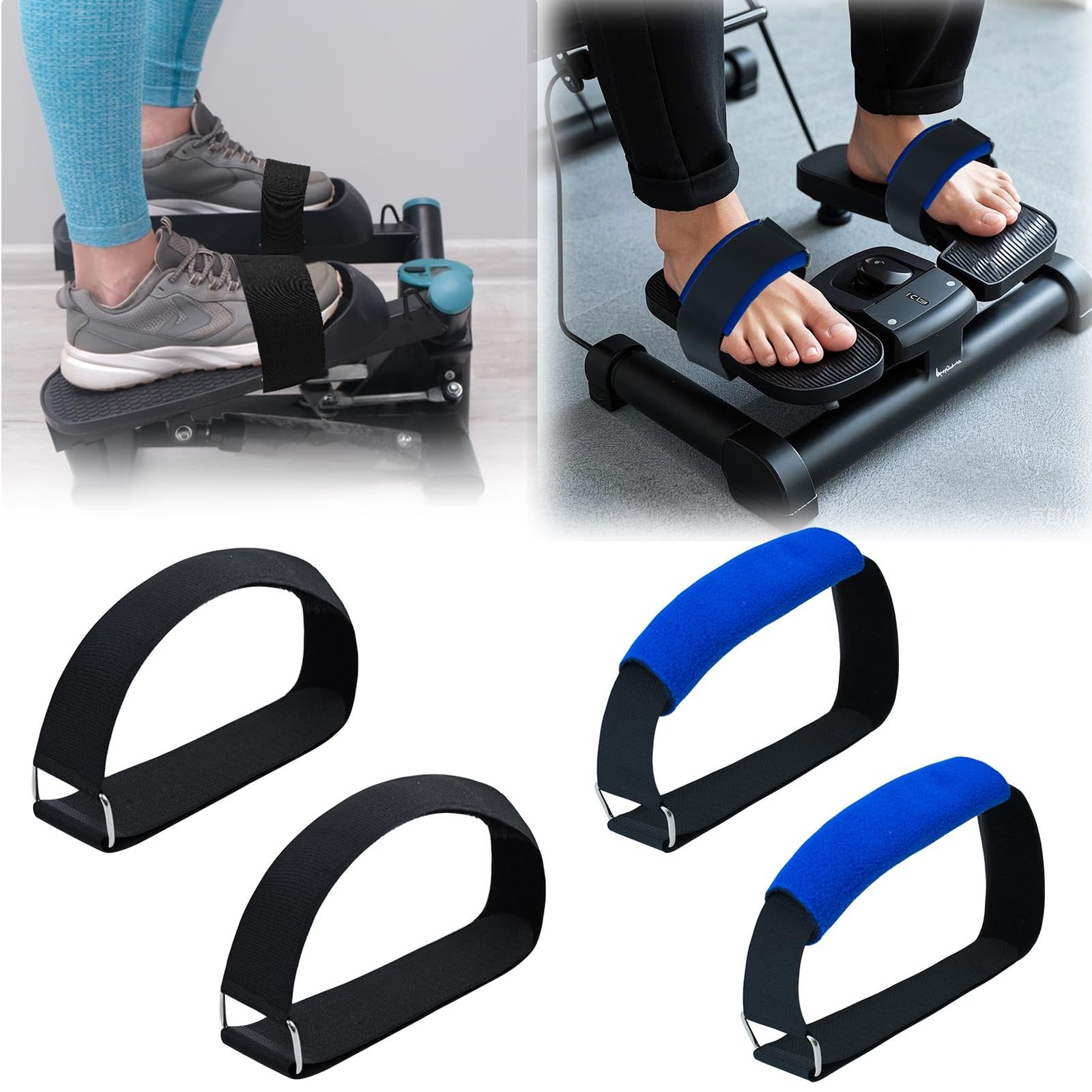 6pcs Adjustable Pedal Straps for Ellipse Leg Exerciser Machine, Feet Pedal St...