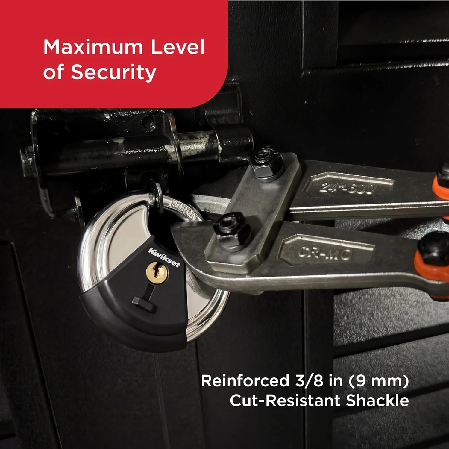 Discus Padlock with Boron Carbide Shackle, High Security Outdoor Storage & Gate