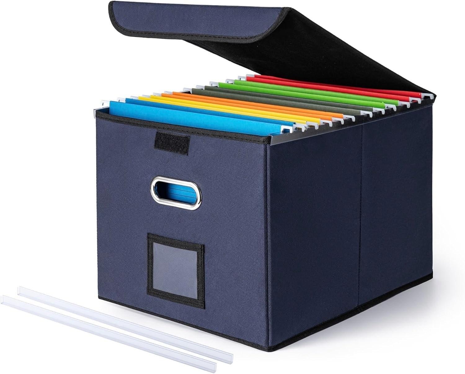File Organizer Box with Lid, Lar Hanging File Folder Organizer