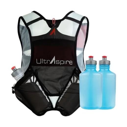 Ultraspire Momentum Hydration Minimalist 6 Liter Race Vest  2.0 Black/Red w/ ...