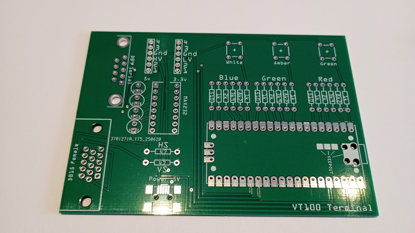 ANSI / VT100 / VT52 RS232 Serial Terminal Project Kit for Raspberry Pi Pico -Kit
