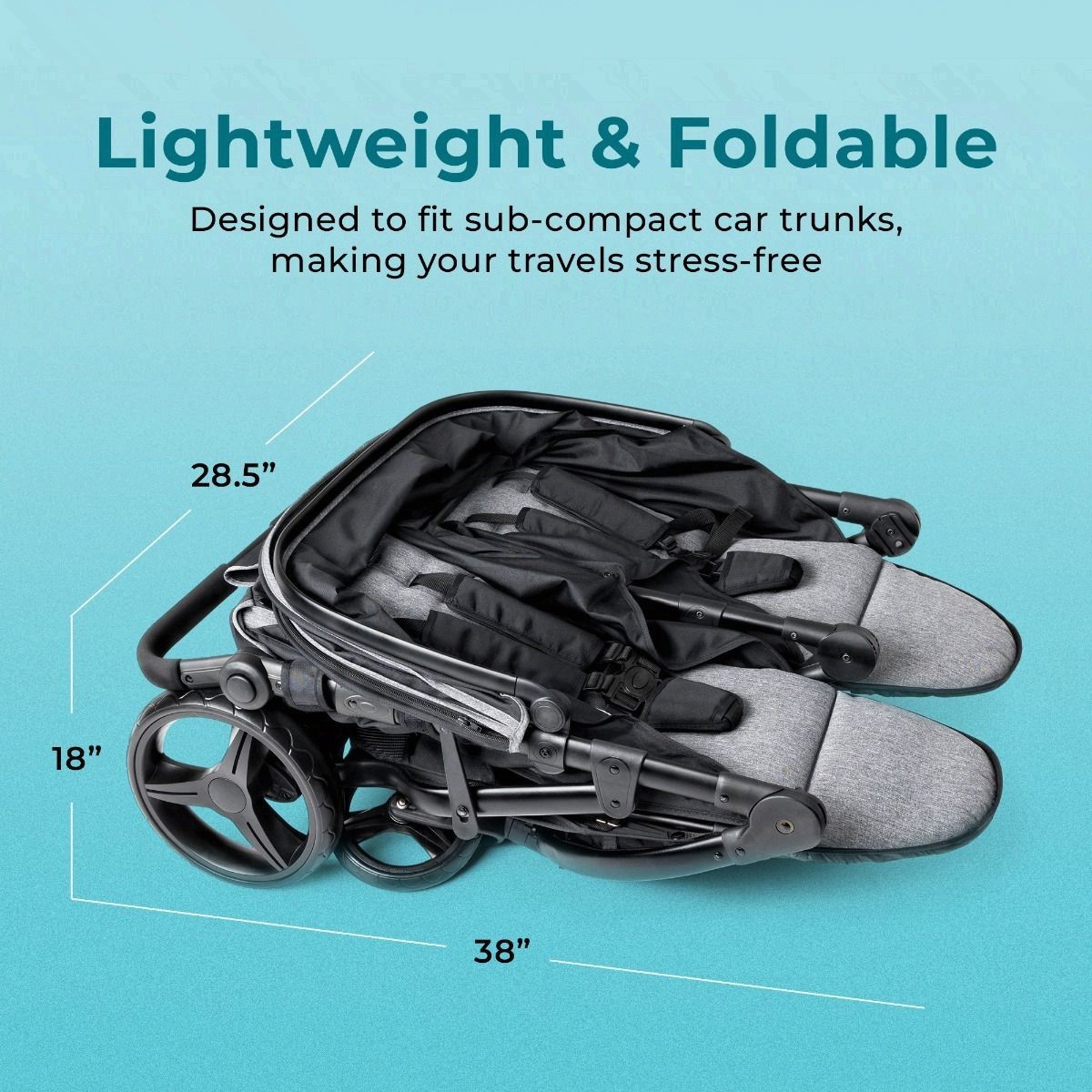 Gaggle Roadster Duo Side-by-Side Double Stroller, Lightweight & Compact