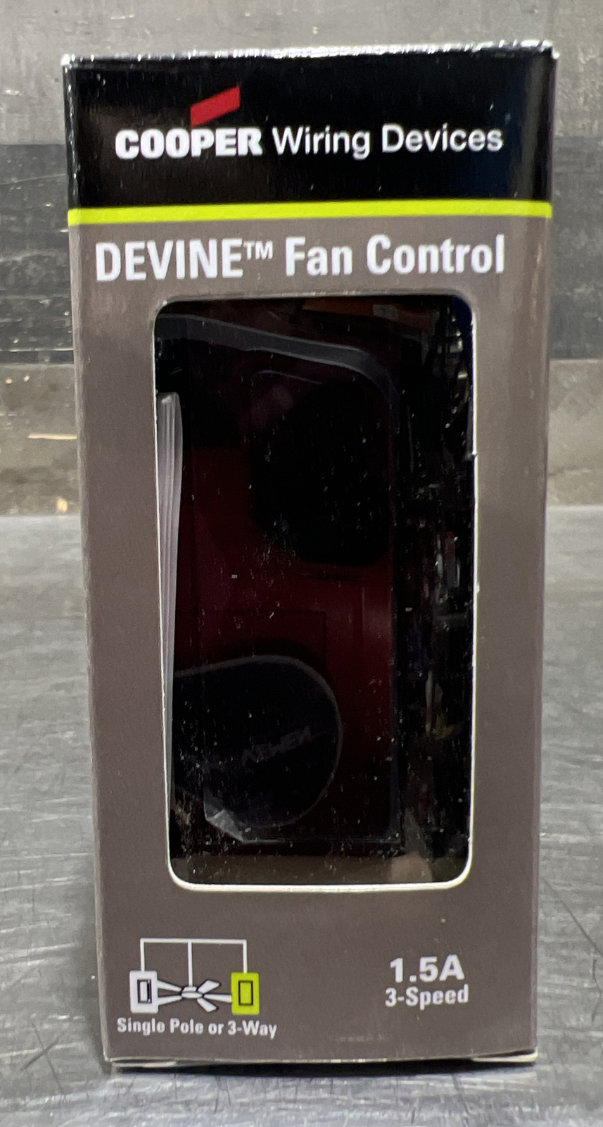 Eaton DFS15P-B FAN CONTROL DECORATOR SP/3WAY 3SPD 1.5A PRE-SET BR Nos Surplus