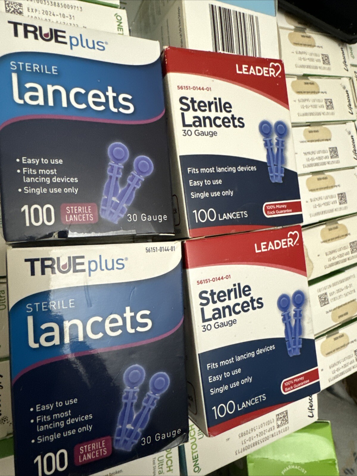 400 Trueplus Single Use Sterile Lancets Fits Most Lancing Devices 30 Gauge