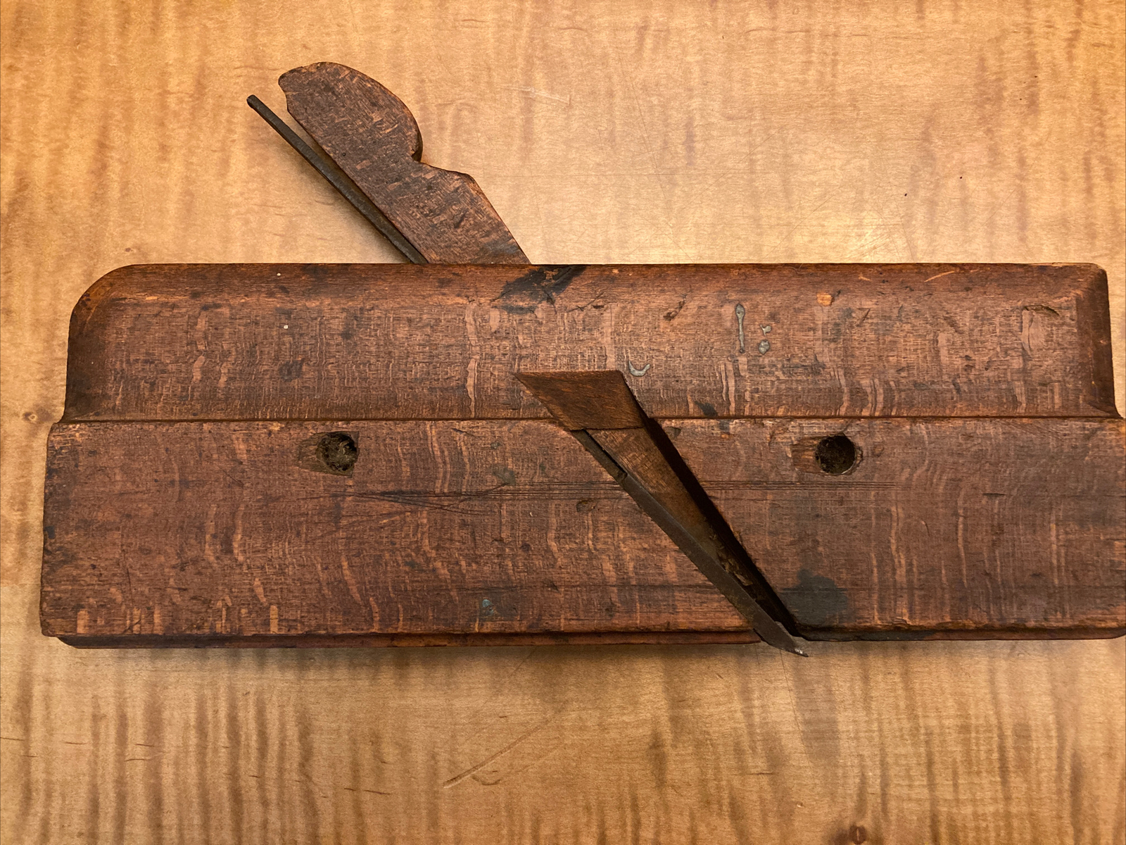 Antique AC Bartlett’s Ohio Plane No. 51 Mark J.R.C. Double Groove Molding Planer