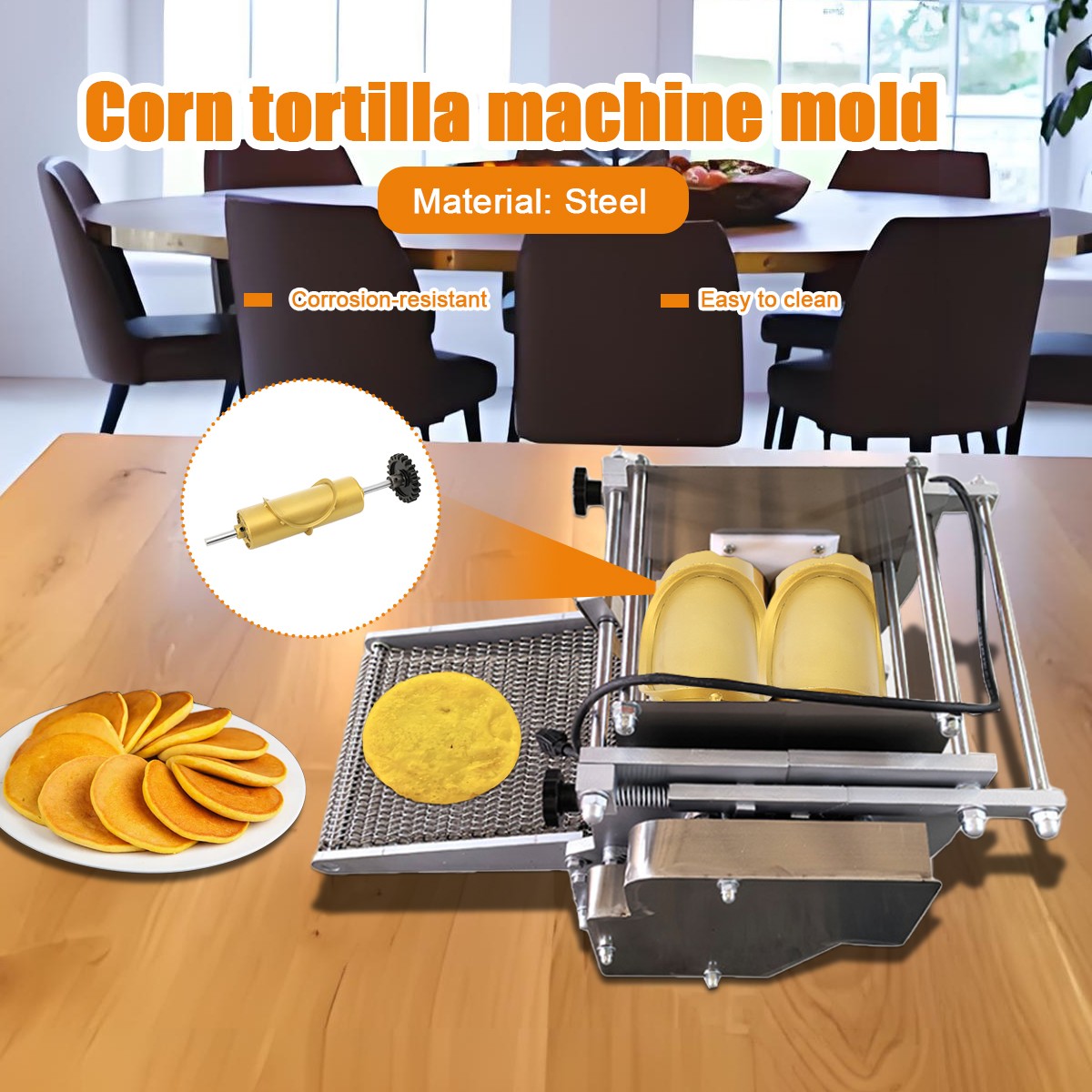 15cm Customized Mold Gold Mould For Corn Tortilla Making Machine Tacos Maker US