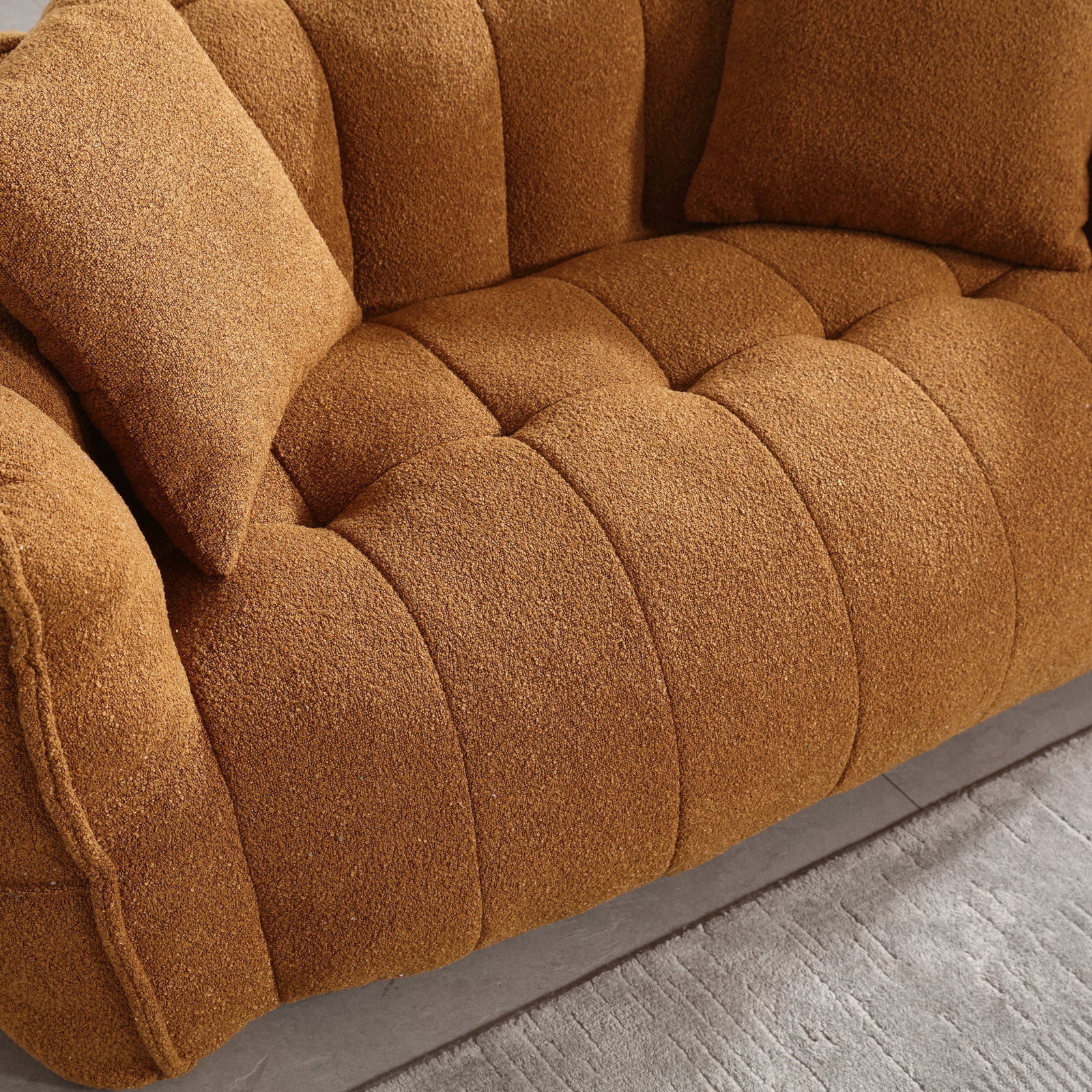 Bean Bag Chairs Lazy Sofa with high resilience foam core for 2 people - Yellow