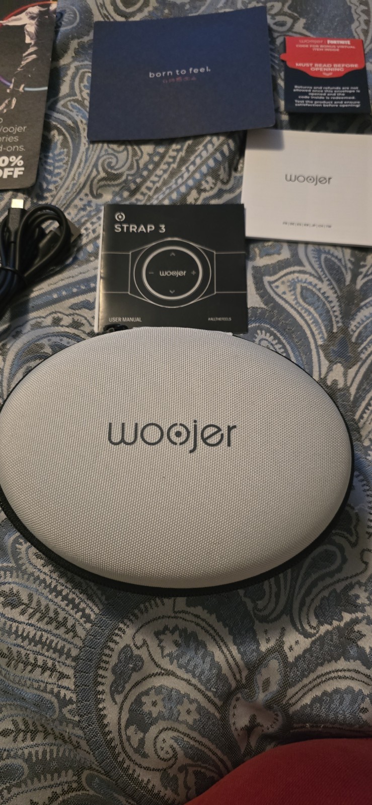 Woojer Strap 3 High-Fidelity Haptic Body Strap Model WJRS3-101 Used Once No Box
