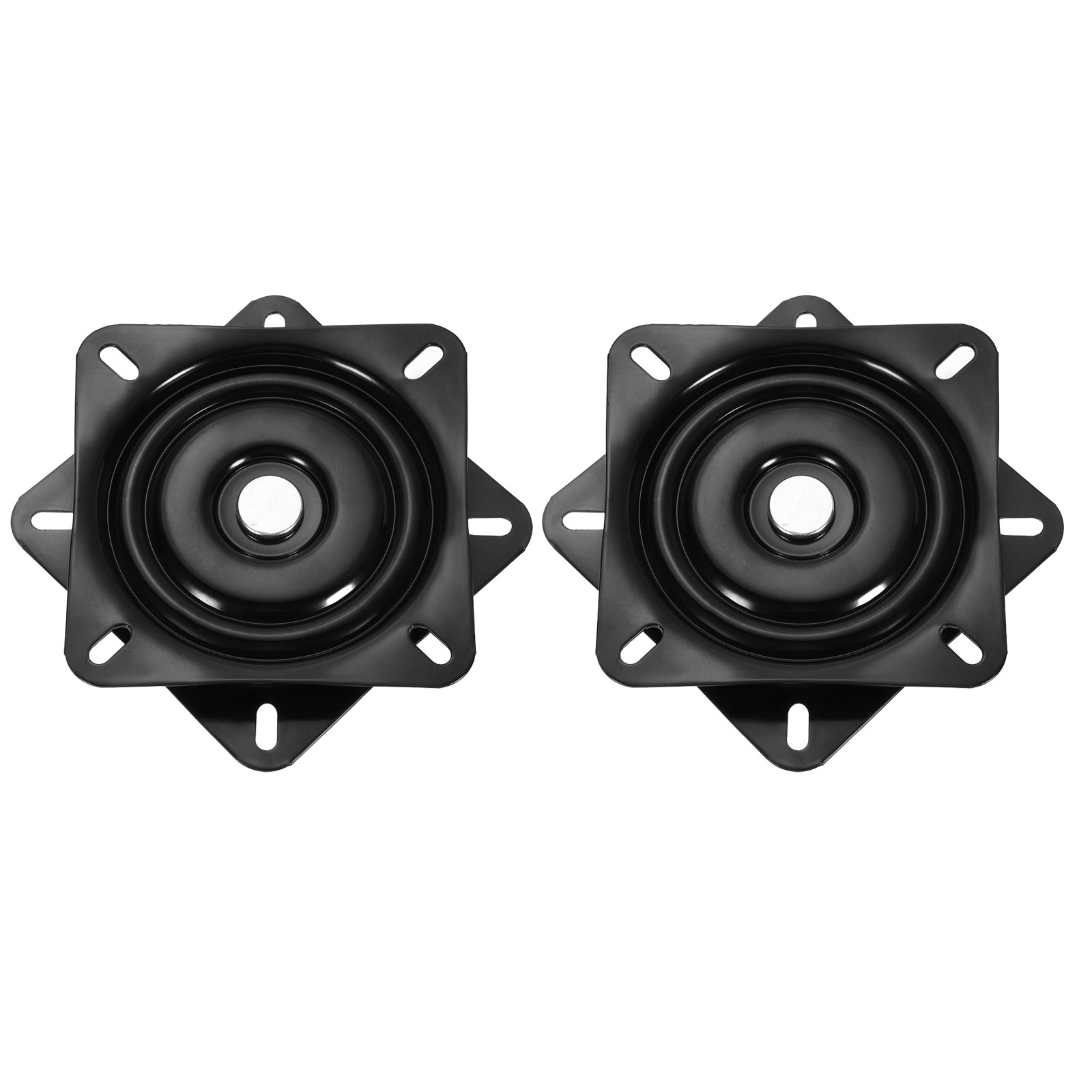 2Pcs 5" Bar Stool Swivel Plate Rotation Lazy Susan Turntable Black 125x1.8mm
