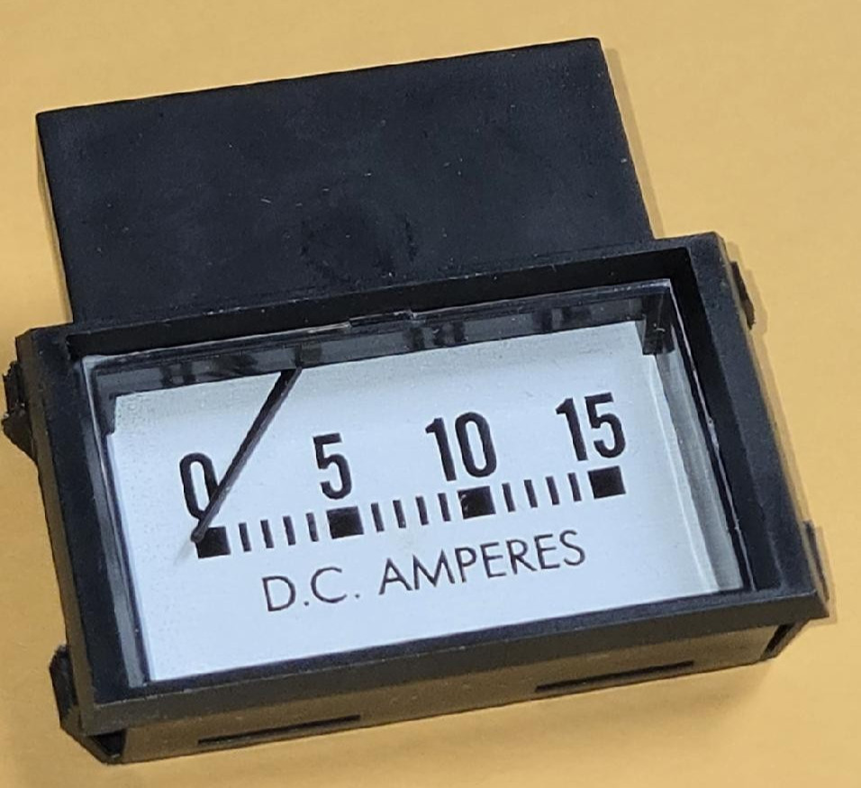 BATTERY CHARGER AMP METER 0-15A INVERTED MOUNT SNAP-IN for SCHUMACHER CHARGERS
