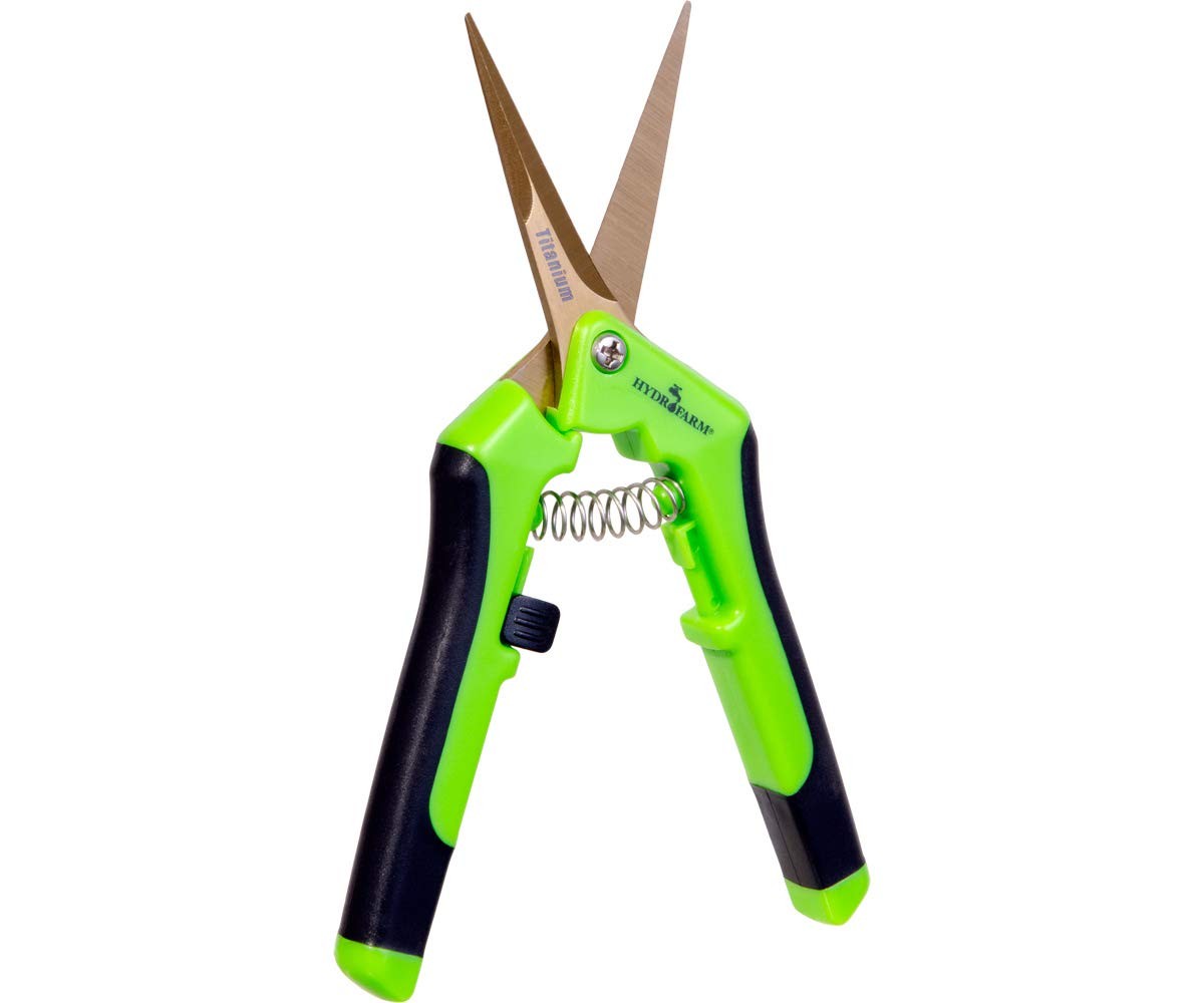 Hydrofarm HGPP400T Titanium Precision Pruners, Green (Pack of 1),