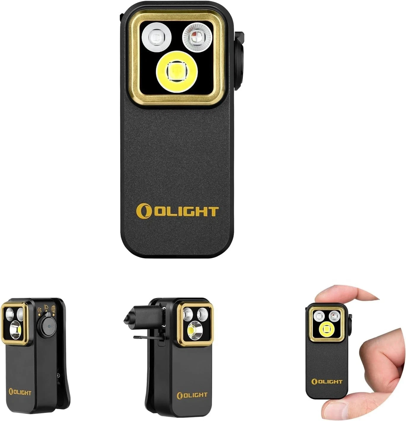 Oclip Pro S Pocket  EDC USB-C Charging Flashlight 600 Lumens , Black Color