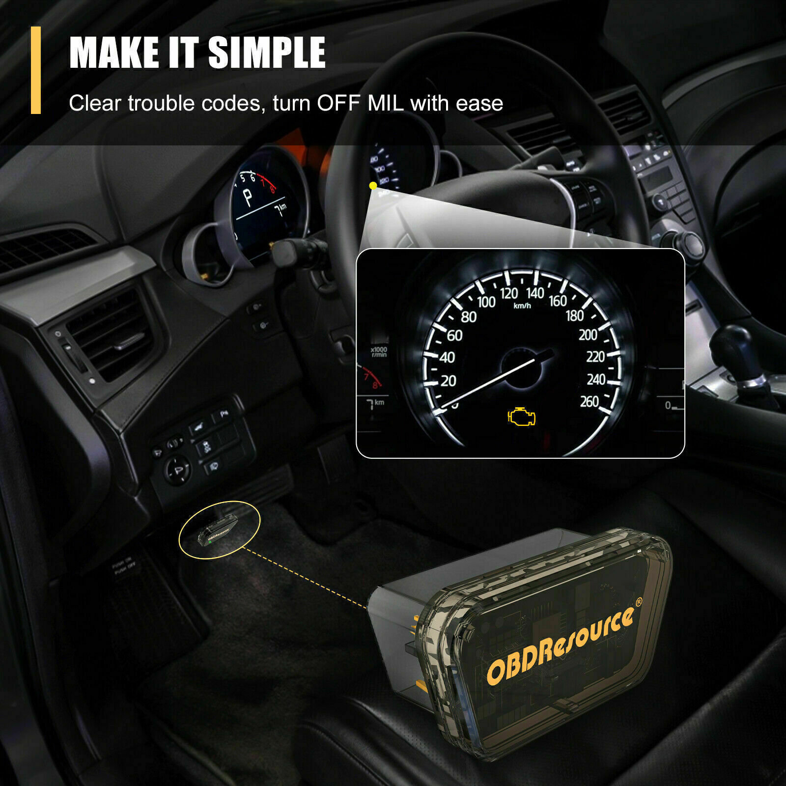 US Car Code Clearer Automatically Turn-Off MIL Engine Light OBD Erase Error Code