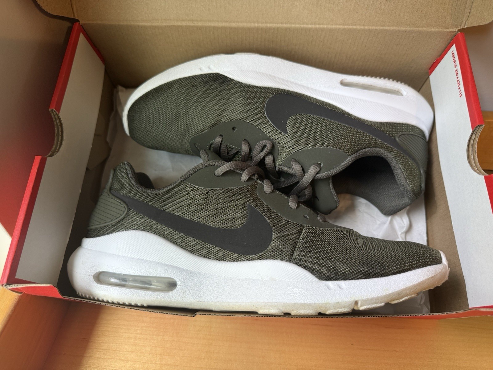 Nike Air Max Oketo AQ2235-300 Cargo Khaki/Oil Grey/White Men's Low Top Sneaker.