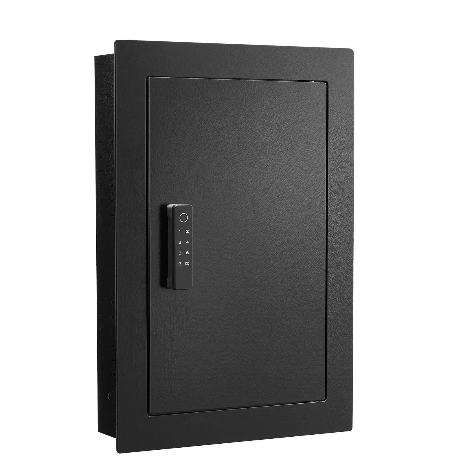 Wall Safe, 3-Tier Hidden Wall Safe with Fingerprint, Password, Key & Turning