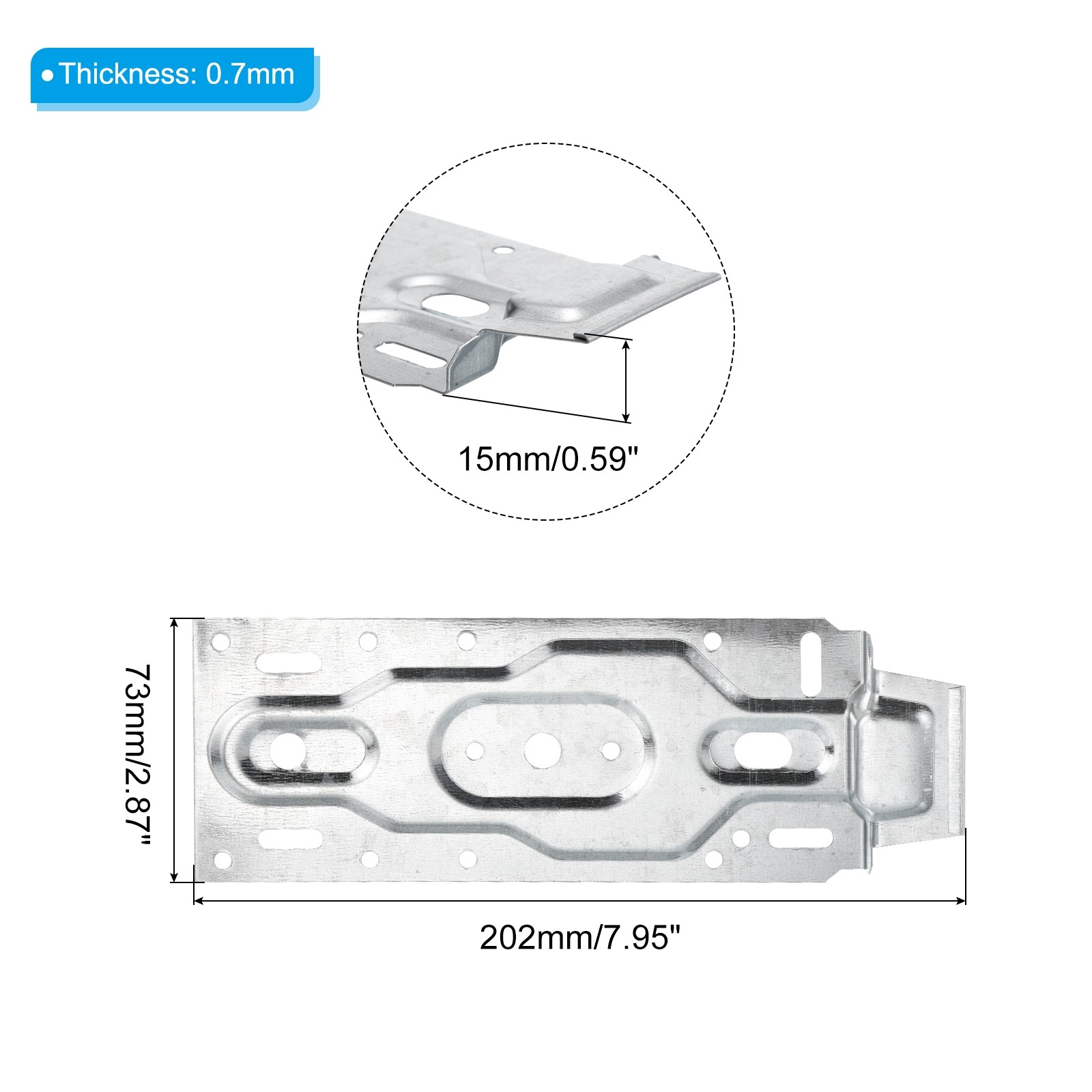 Air Conditioner Wall Mount Bracket 1 Pair Indoor Internal Unit Hanging Plate