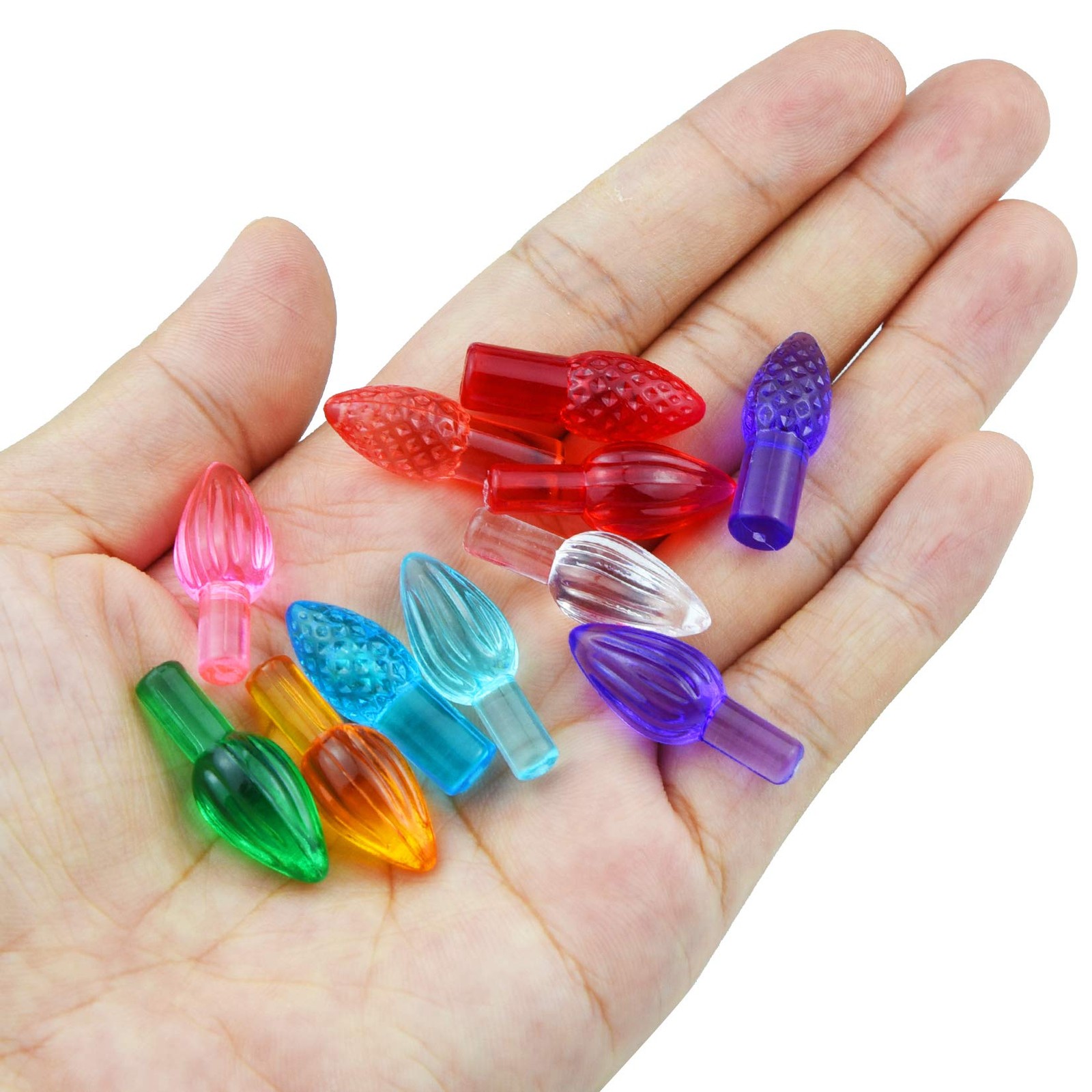 Tongcloud 300pcs Replacement Lights Bulbs for Ceramic Small, Colorful