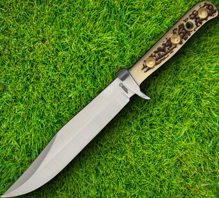 American Hunter Fixed Knife 6.5" Stainless Steel Blade Imitation Stag Handle
