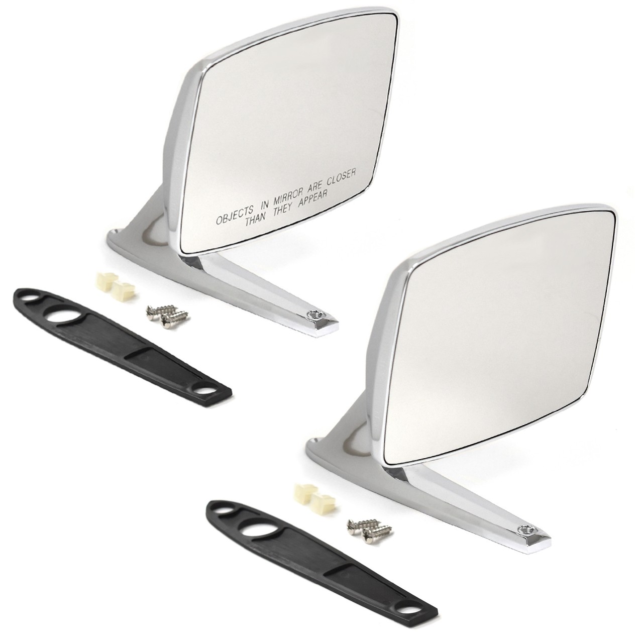 Outside Mirror Chrome PAIR Left+Right 1966-1979 F-100 Truck