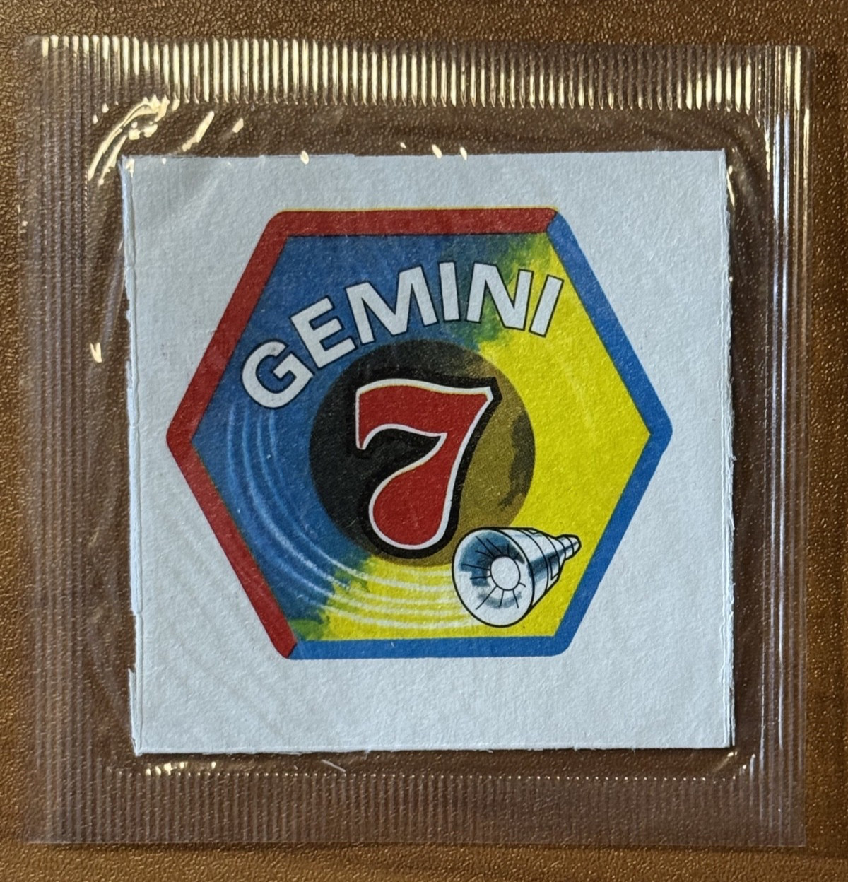 Vintage 1969 Kellogg's 1965 Gemini 7 NASA Peel & Stick Sticker Sealed Lovell