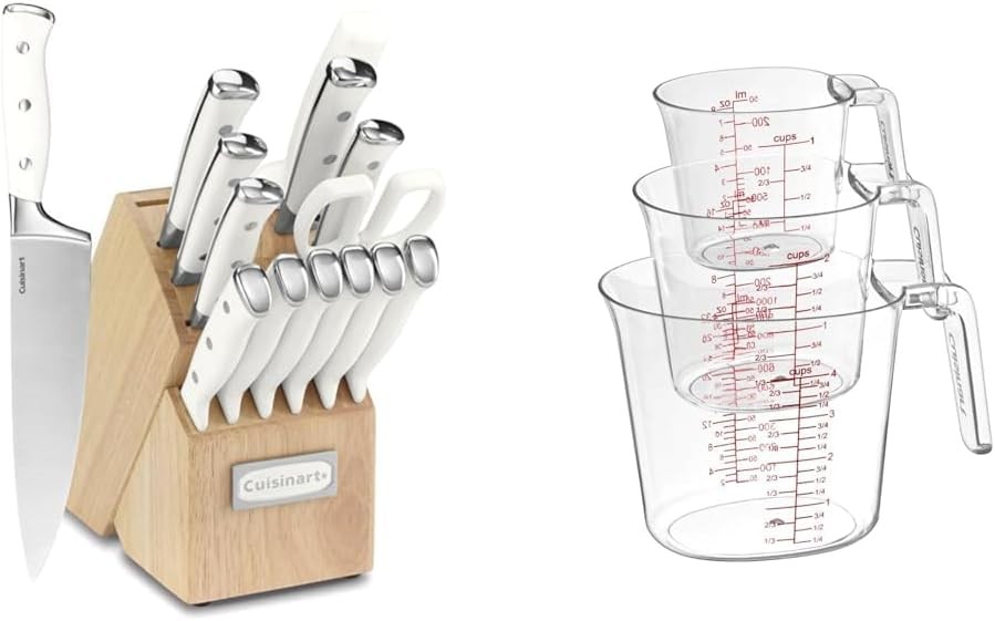 15-Piece Knife Set with Block, High Carbon Stainless Steel, Forged Triple Rivet,