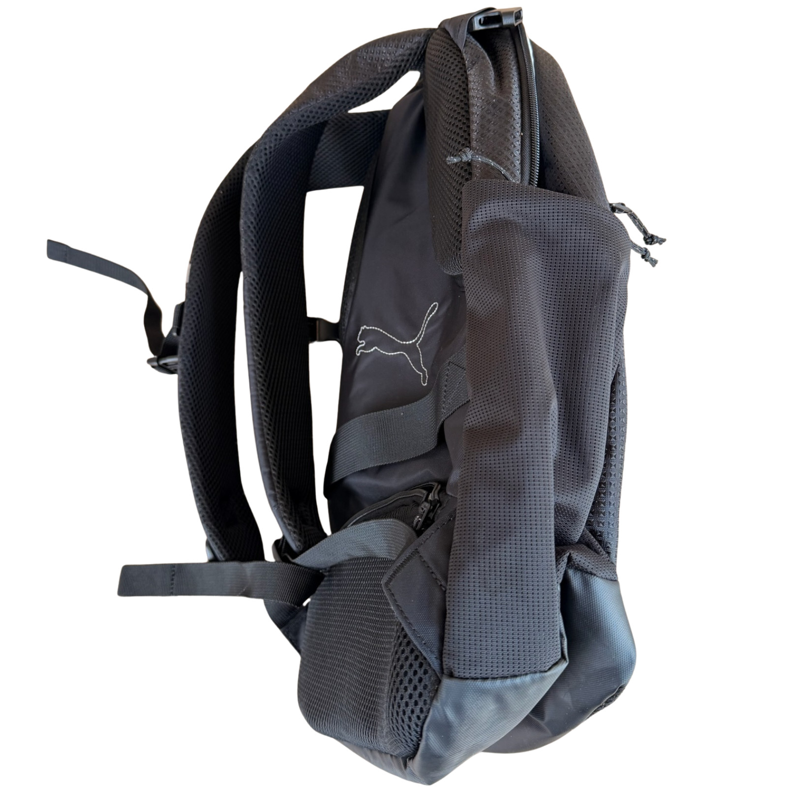 Puma Challenger 2 Backpack Multiple Pockets Adjustable Reflective Straps Black