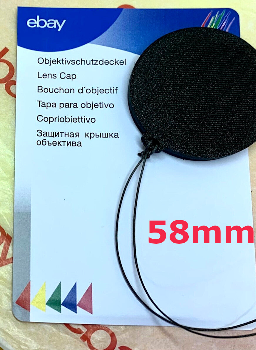 Slip On FRONT LENS CAP 58mm+HOLDER for 58mm outside diameter applications, GR