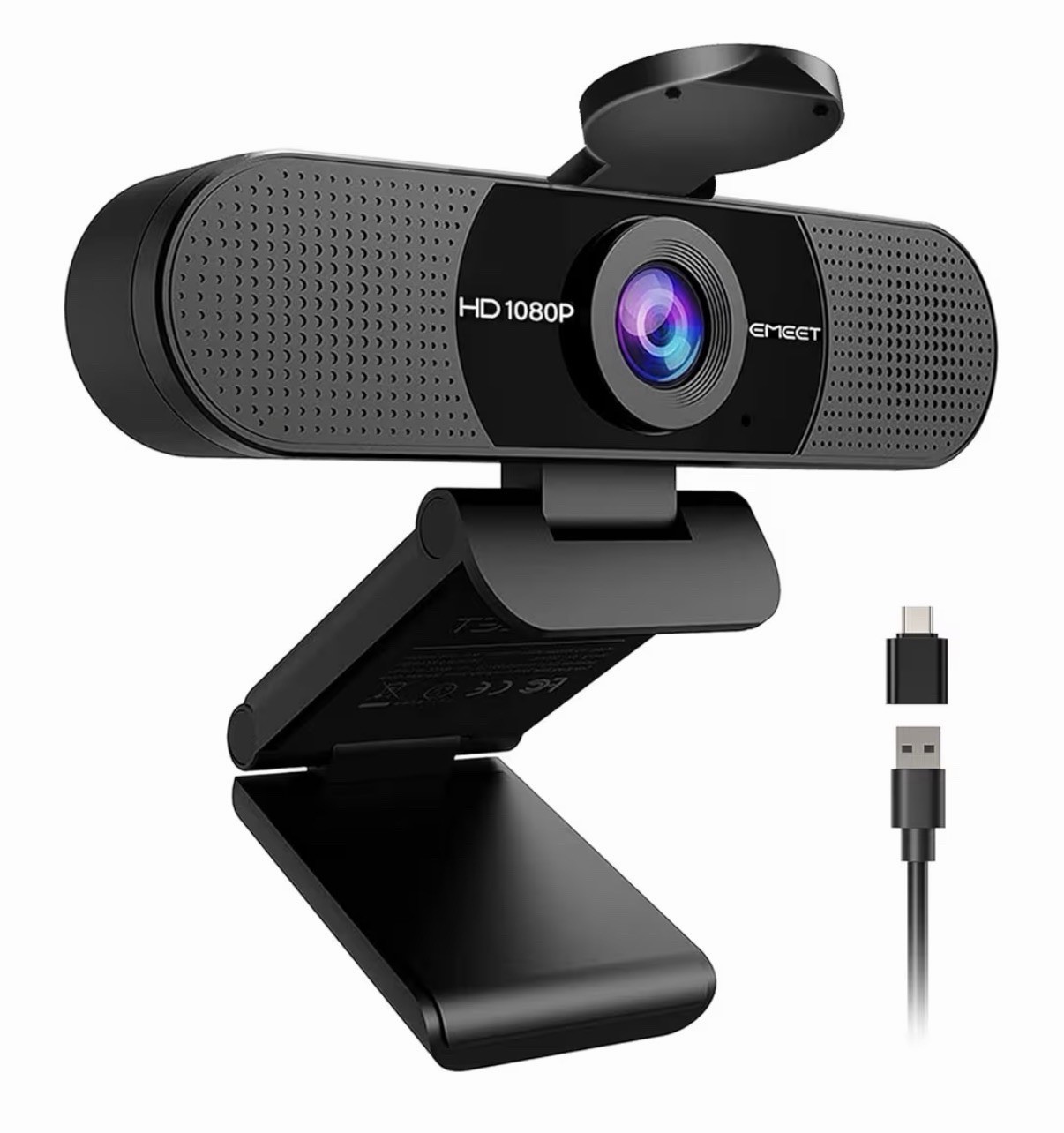EMEET C960 1080P Webcam with Microphone, 2 Mics