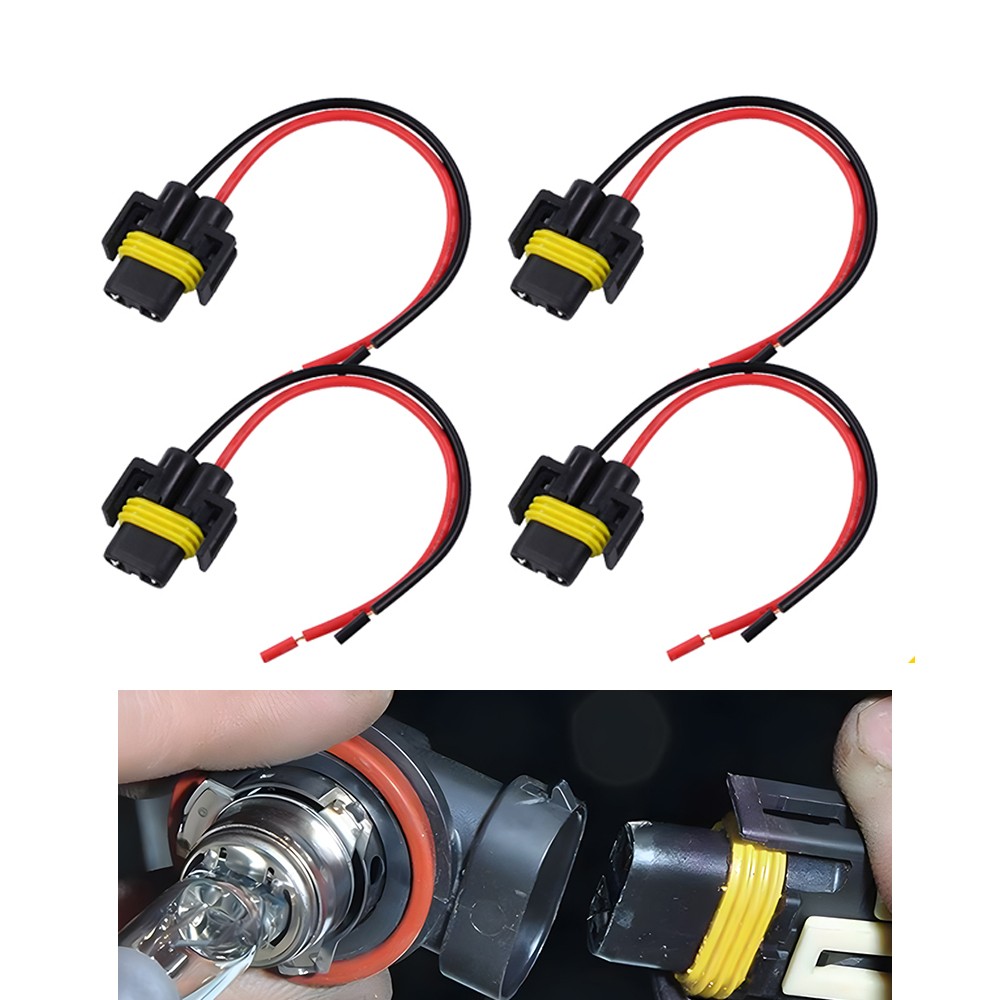 4PCS Connector Harness For Wiring 9005 9012 9006 9140 9145 9150 9155 H10 Adapter