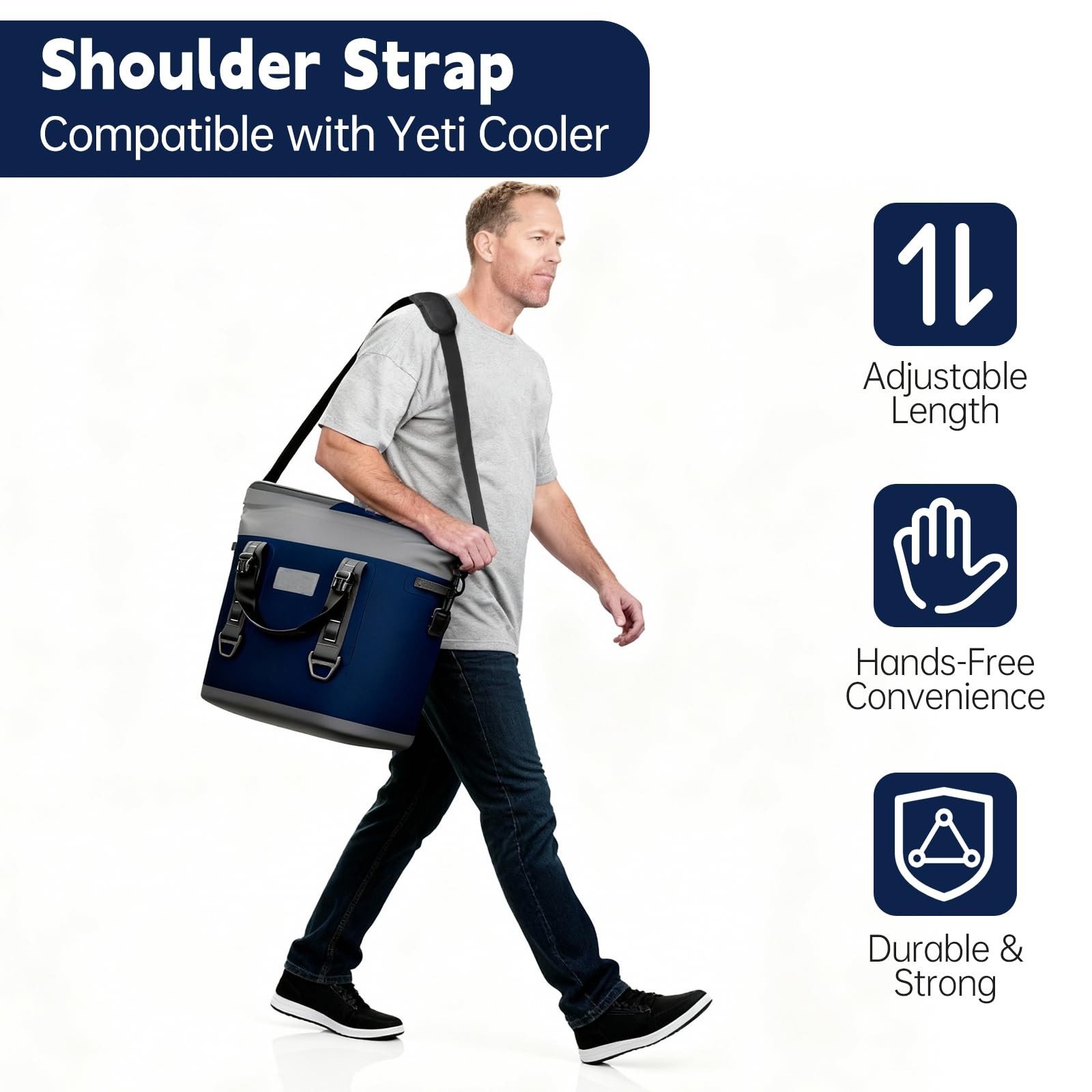 Adjustable Shoulder Strap for Cooler 63" Padded Nylon Webbing Accessories