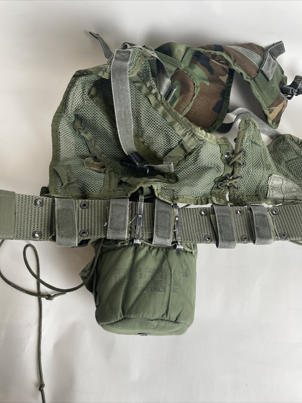 USGI Enhanced Tactical Load Bearing Vest Complete Kit BDU "EXCELLENT"