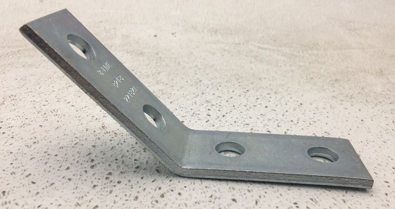 B248ZN EATON 4 HOLE OPEN ANGLE FITTING ZINC PLATED