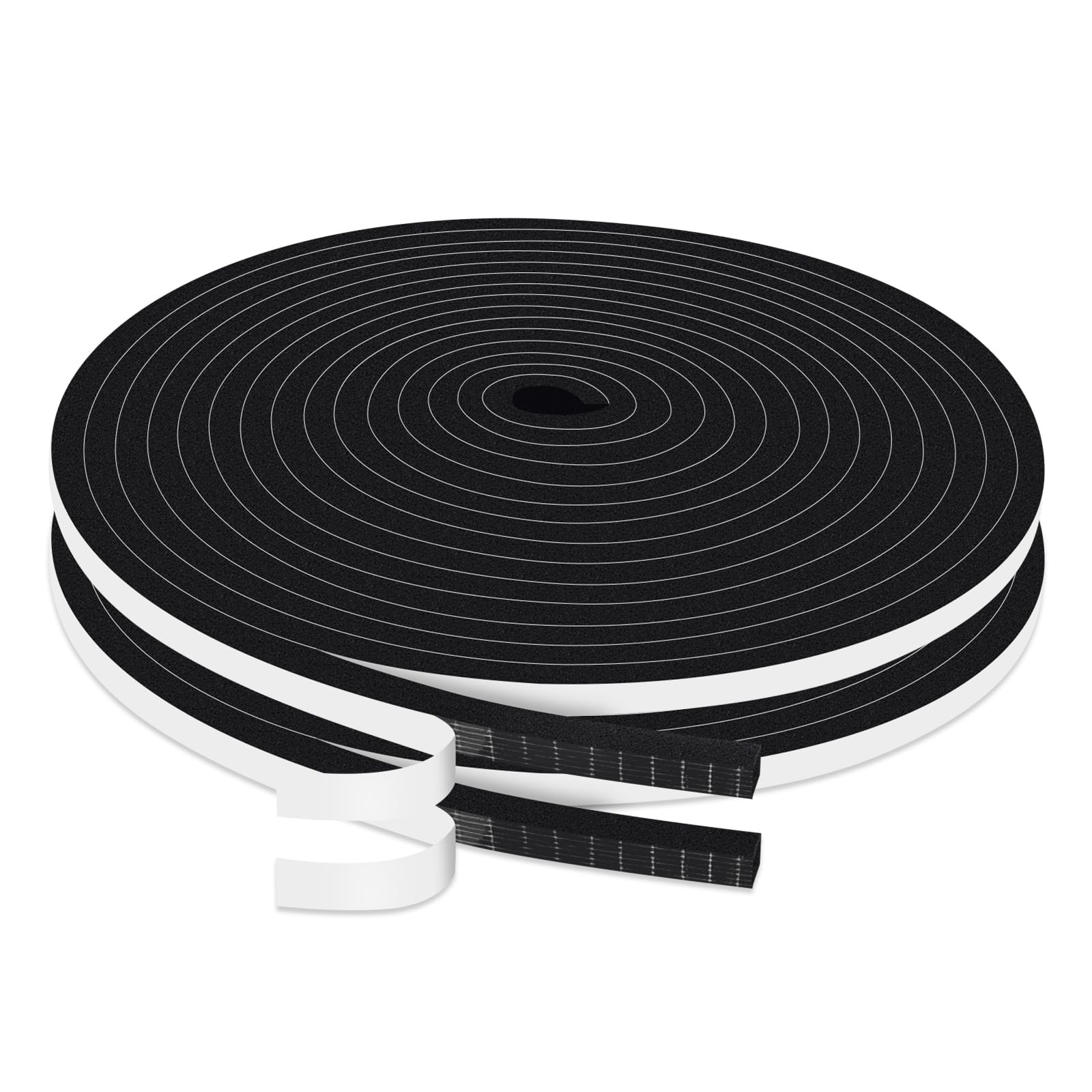 1/4"x1/4"x33' Weather Stripping Door Seal Tape Self Adhesive Foam Gasket