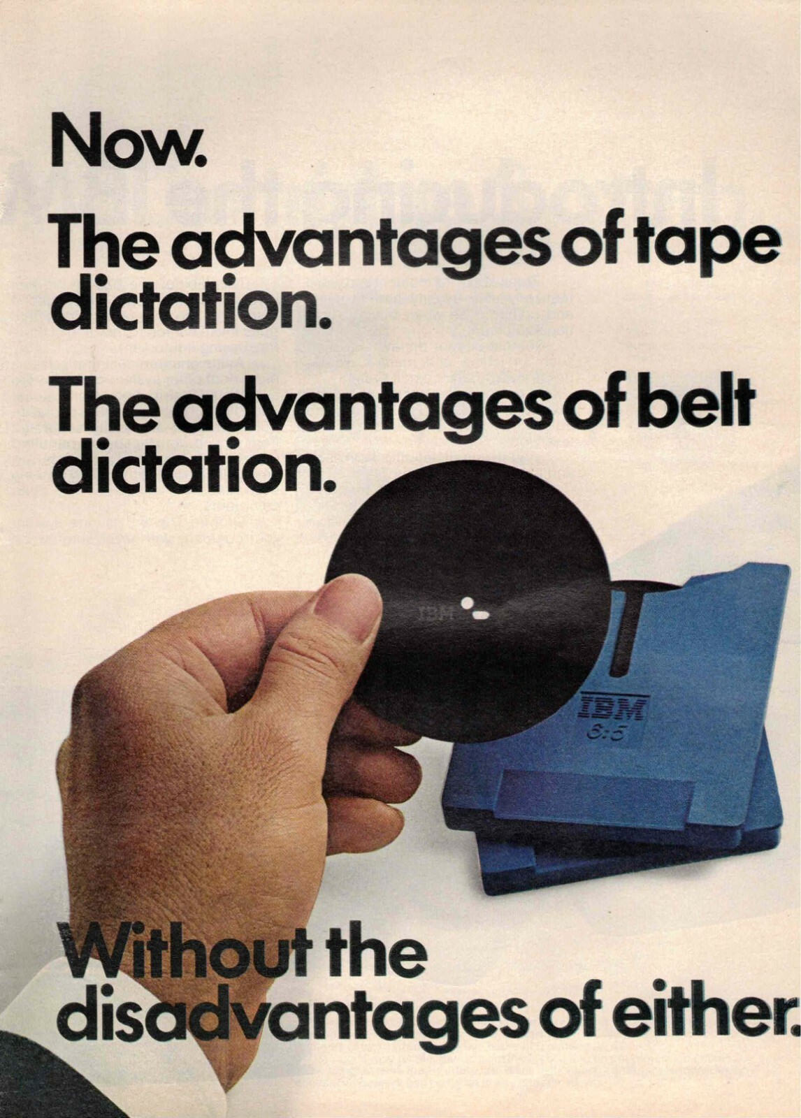 Vintage IBM 6:5 cartridge system dictation machine 3-page print ad