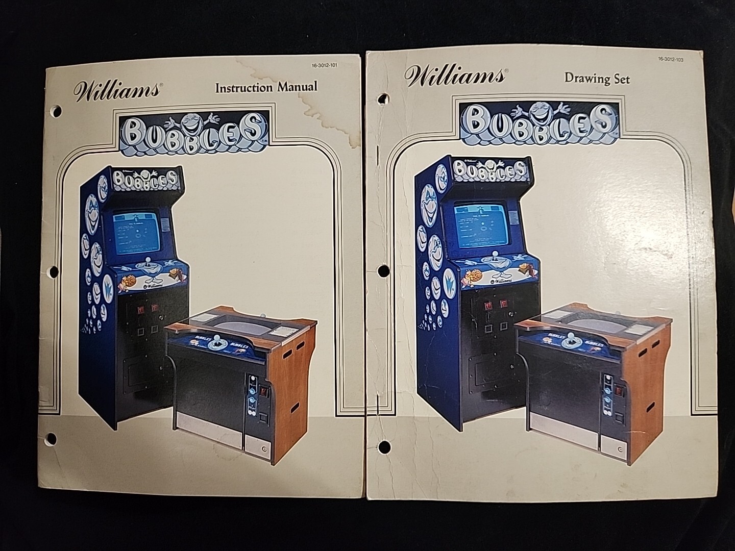 Bubbles Arcade Game Instruction Manual & Drawing Set Repair Schematics  1983