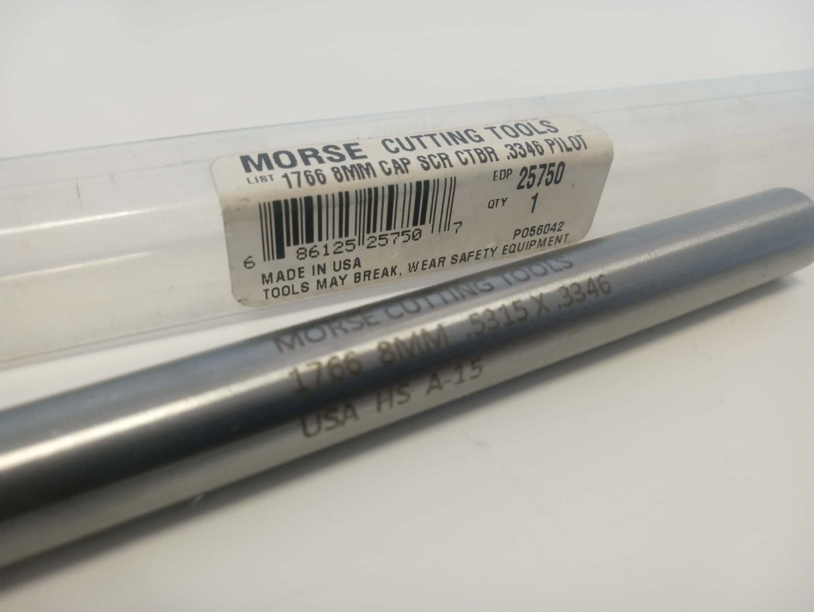 MORSE CUTTING TOOLS 25750 1766 8MM CAP SCR CTBR OAL-6-1/2" LCF-1-1/4" PDD-0.3346